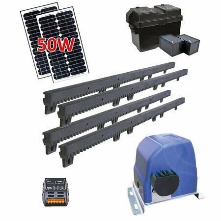 ALEKO AR900SOL Solar Kit Sliding Gear Rack Driven Opener For Gate Up To 30-ft 900-lb AL13907